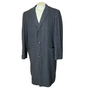 Vintage Juilliard Men’s Wool Small Checked Gray‎ Coat 80’s - 90’s